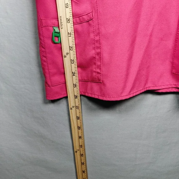 Carhartt Force Modern Fit Pink orange Scrub Top V-Neck Short Sleeve Medium - Picture 3 of 10